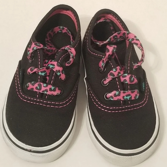 Vans Shoes | Vans Girls Black And Pink 